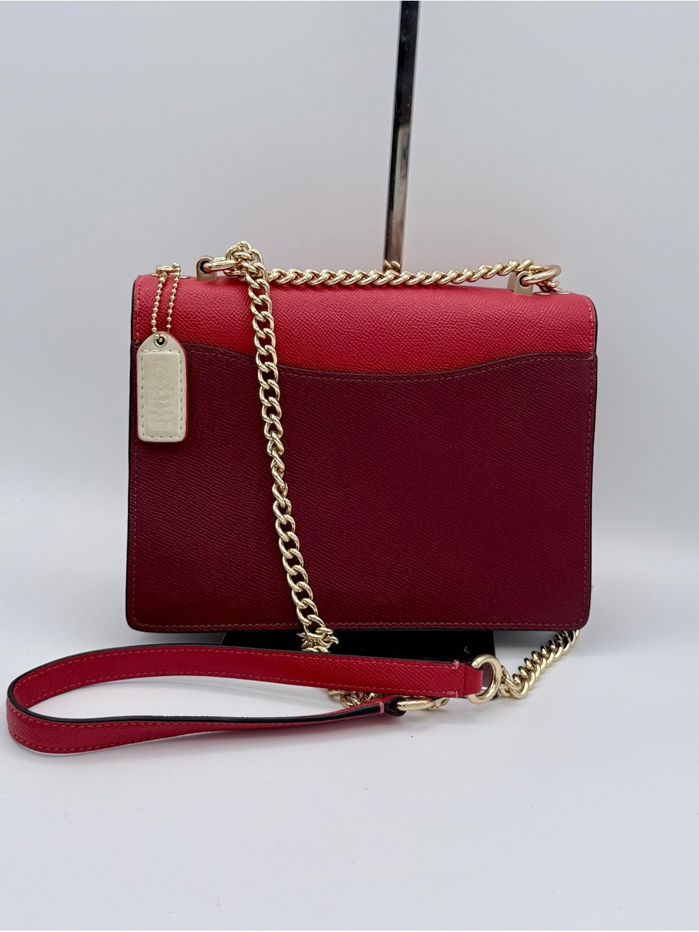 NWT Coach Klare Crossbody Bag Poppy Red Colorblock - Picture 5 of 13